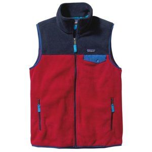 NWT Patagonia Lightweight Synchilla Snap-T Vest Mens Red Navy XXL
